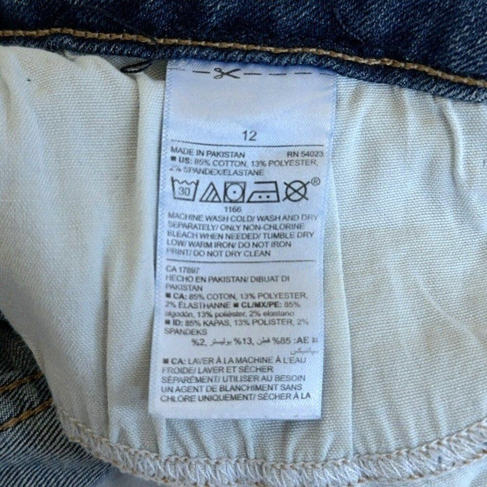 Old Navy Rockstar Womens Jeans Super Skinny High Rise Sz 12 Distressed Med Dark - Picture 4 of 10